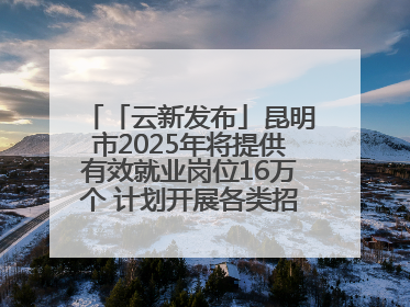 「云新发布」昆明市2025年将提供有效就业岗位16万个 计划开展各类招聘会200余场次