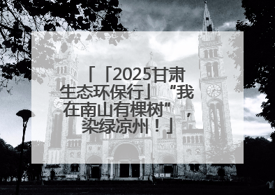 「2025甘肃生态环保行」“我在南山有棵树”，染绿凉州！