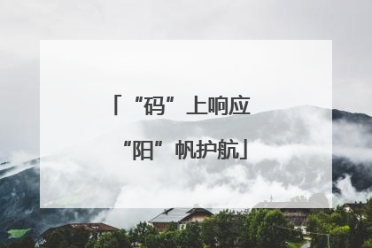 “码”上响应 “阳”帆护航