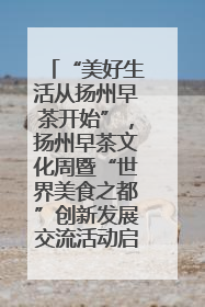 “美好生活从扬州早茶开始”，扬州早茶文化周暨“世界美食之都”创新发展交流活动启幕