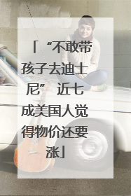 “不敢带孩子去迪士尼” 近七成美国人觉得物价还要涨