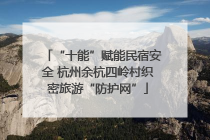 “十能”赋能民宿安全 杭州余杭四岭村织密旅游“防护网”