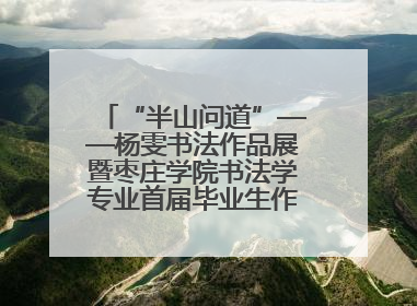 “半山问道”——杨雯书法作品展暨枣庄学院书法学专业首届毕业生作品展在山东省文化馆开幕