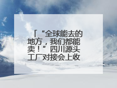 “全球能去的地方，我们都能卖！”四川源头工厂对接会上收获海量意向