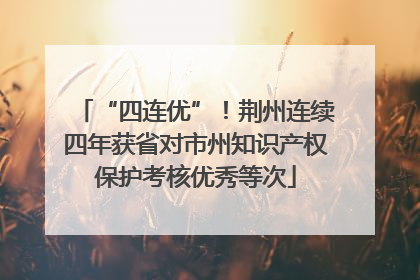 “四连优”！荆州连续四年获省对市州知识产权保护考核优秀等次