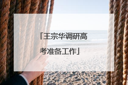 王宗华调研高考准备工作