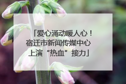 爱心涌动暖人心！宿迁市新闻传媒中心上演“热血”接力
