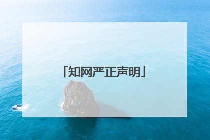 知网严正声明