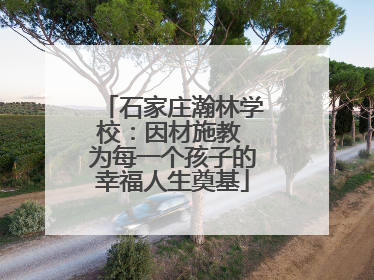 石家庄瀚林学校：因材施教 为每一个孩子的幸福人生奠基