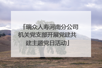 瑞众人寿河南分公司机关党支部开展党建共建主题党日活动