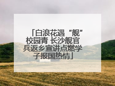 白浪花遇“舰”校园青 长沙舰官兵返乡宣讲点燃学子报国热情