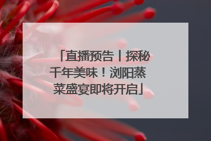 直播预告丨探秘千年美味！浏阳蒸菜盛宴即将开启