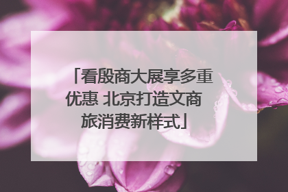 看殷商大展享多重优惠 北京打造文商旅消费新样式