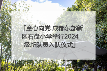 童心向党 成都东部新区石盘小学举行2024级新队员入队仪式