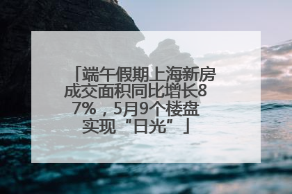 端午假期上海新房成交面积同比增长87%，5月9个楼盘实现“日光”