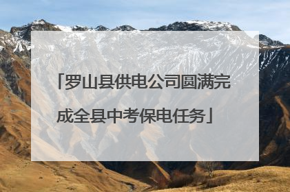 罗山县供电公司圆满完成全县中考保电任务