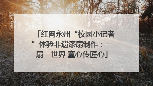 红网永州“校园小记者”体验非遗漆扇制作：一扇一世界 童心传匠心