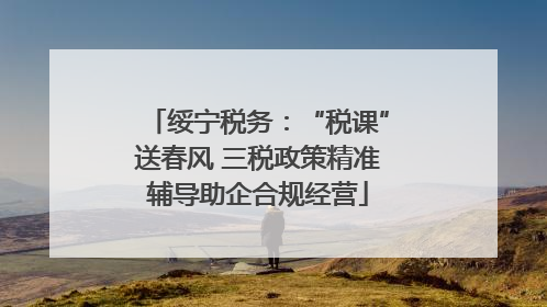 绥宁税务：“税课”送春风 三税政策精准辅导助企合规经营