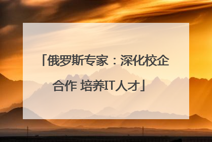 俄罗斯专家：深化校企合作 培养IT人才