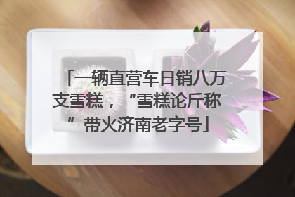 一辆直营车日销八万支雪糕，“雪糕论斤称”带火济南老字号