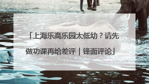 上海乐高乐园太低幼？请先做功课再给差评｜锋面评论