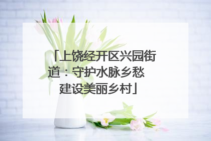 上饶经开区兴园街道：守护水脉乡愁 建设美丽乡村