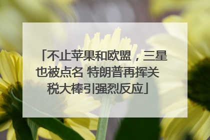 不止苹果和欧盟，三星也被点名 特朗普再挥关税大棒引强烈反应
