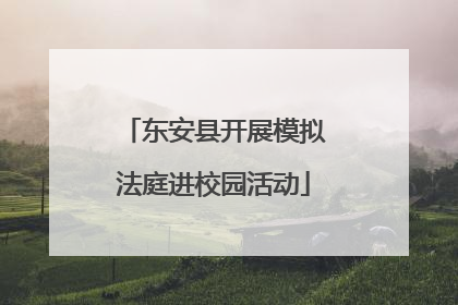 东安县开展模拟法庭进校园活动
