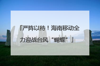 严阵以待！海南移动全力迎战台风“蝴蝶”