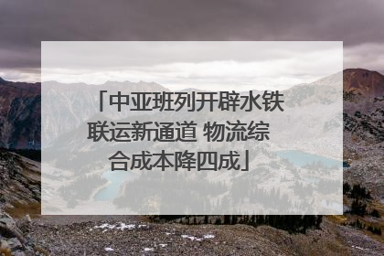 中亚班列开辟水铁联运新通道 物流综合成本降四成