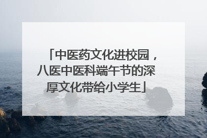 中医药文化进校园，八医中医科端午节的深厚文化带给小学生