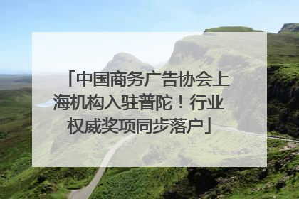 中国商务广告协会上海机构入驻普陀！行业权威奖项同步落户