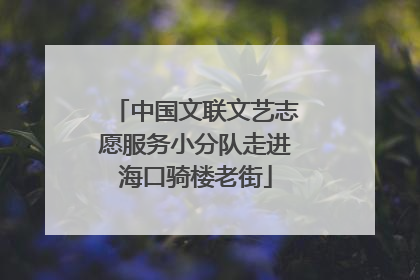 中国文联文艺志愿服务小分队走进海口骑楼老街