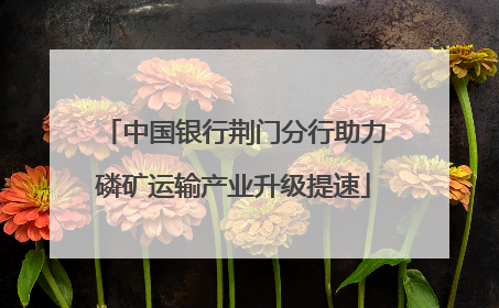中国银行荆门分行助力磷矿运输产业升级提速