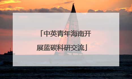 中英青年海南开展蓝碳科研交流