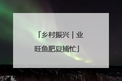 乡村振兴｜业旺鱼肥夏捕忙