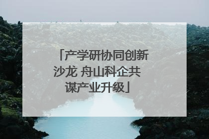 产学研协同创新沙龙 舟山科企共谋产业升级