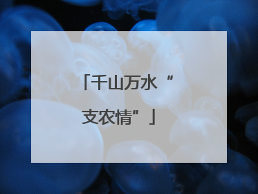 千山万水“支农情”