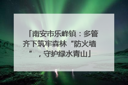 南安市乐峰镇：多管齐下筑牢森林“防火墙”，守护绿水青山