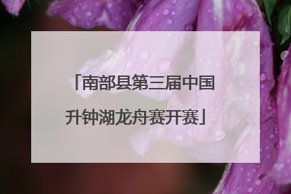 南部县第三届中国升钟湖龙舟赛开赛