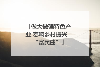 做大做强特色产业 奏响乡村振兴“富民曲”