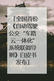 全国首份《自动驾驶公交“车路云一体化”系统联调导则》白皮书发布
