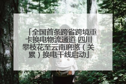 全国首条跨省跨境重卡换电物流通道 四川攀枝花至云南磨憨（关累）换电干线启动