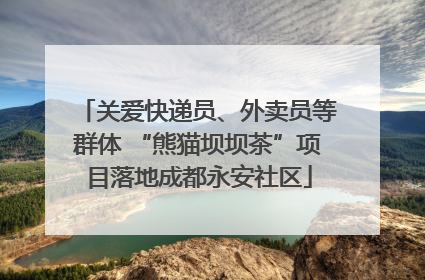 关爱快递员、外卖员等群体 “熊猫坝坝茶”项目落地成都永安社区