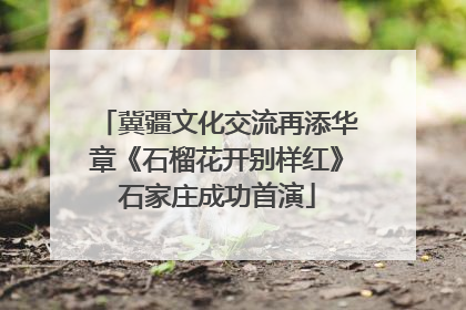 冀疆文化交流再添华章《石榴花开别样红》石家庄成功首演