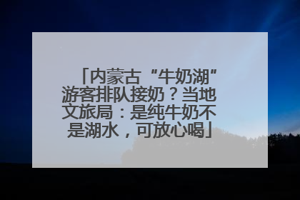 内蒙古“牛奶湖”游客排队接奶？当地文旅局：是纯牛奶不是湖水，可放心喝
