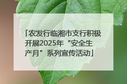 农发行临湘市支行积极开展2025年“安全生产月”系列宣传活动