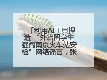 利用AI工具捏造 “外籍留学生强闯南京火车站安检”网络谣言，张某燕被行政拘留