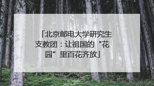 北京邮电大学研究生支教团：让祖国的“花园”里百花齐放