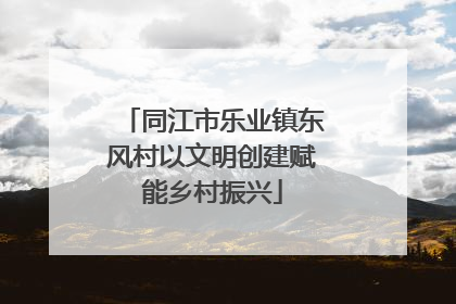 同江市乐业镇东风村以文明创建赋能乡村振兴